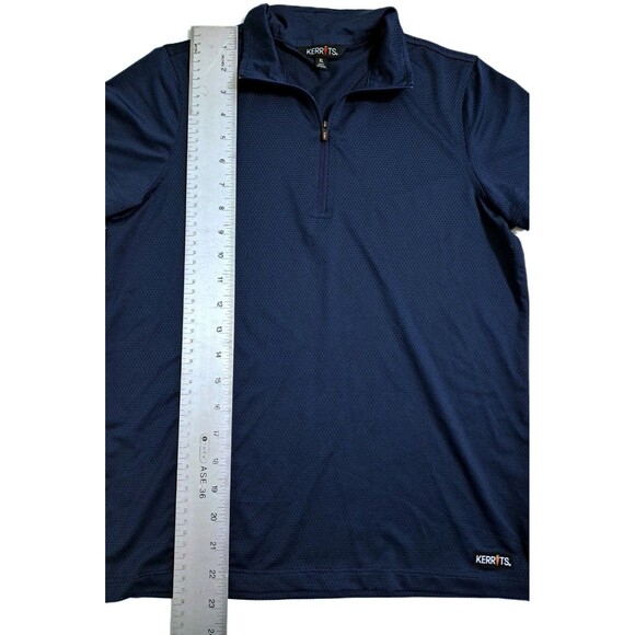 Kerrits Shirt Womens XL Blue Short Sleeve 1/4 Zip Riding Athletic Top Mesh - Picture 7 of 7